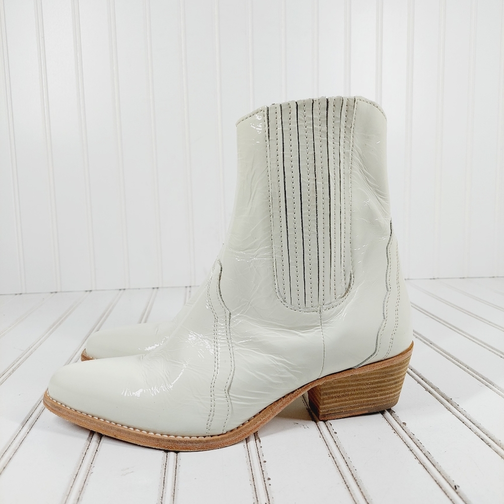Free People White Ankle Boots